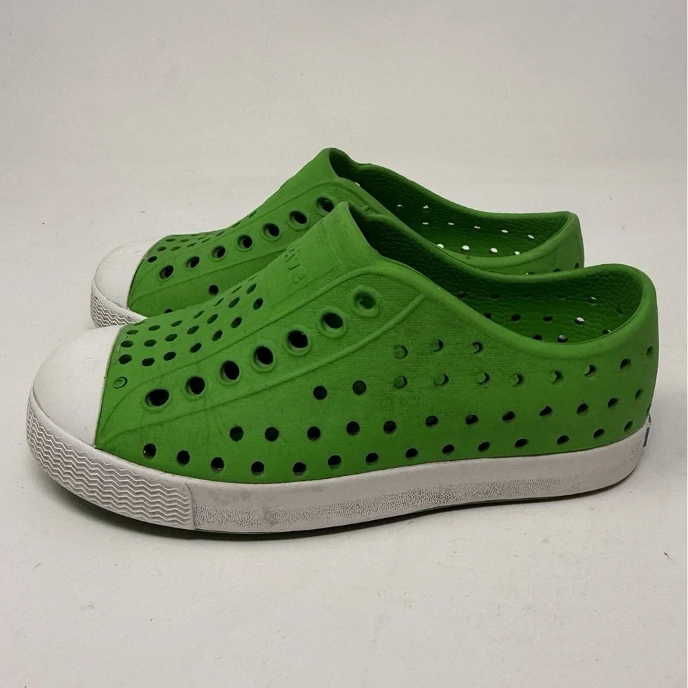 Native Toddler Jefferson Slip on Water Shoes Size C8 Green Summer Water Shoes